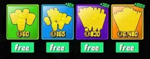 Free store shopping — all items show 'free' price