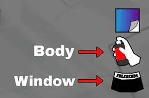 Body code â†’ body, Window code â†’ window