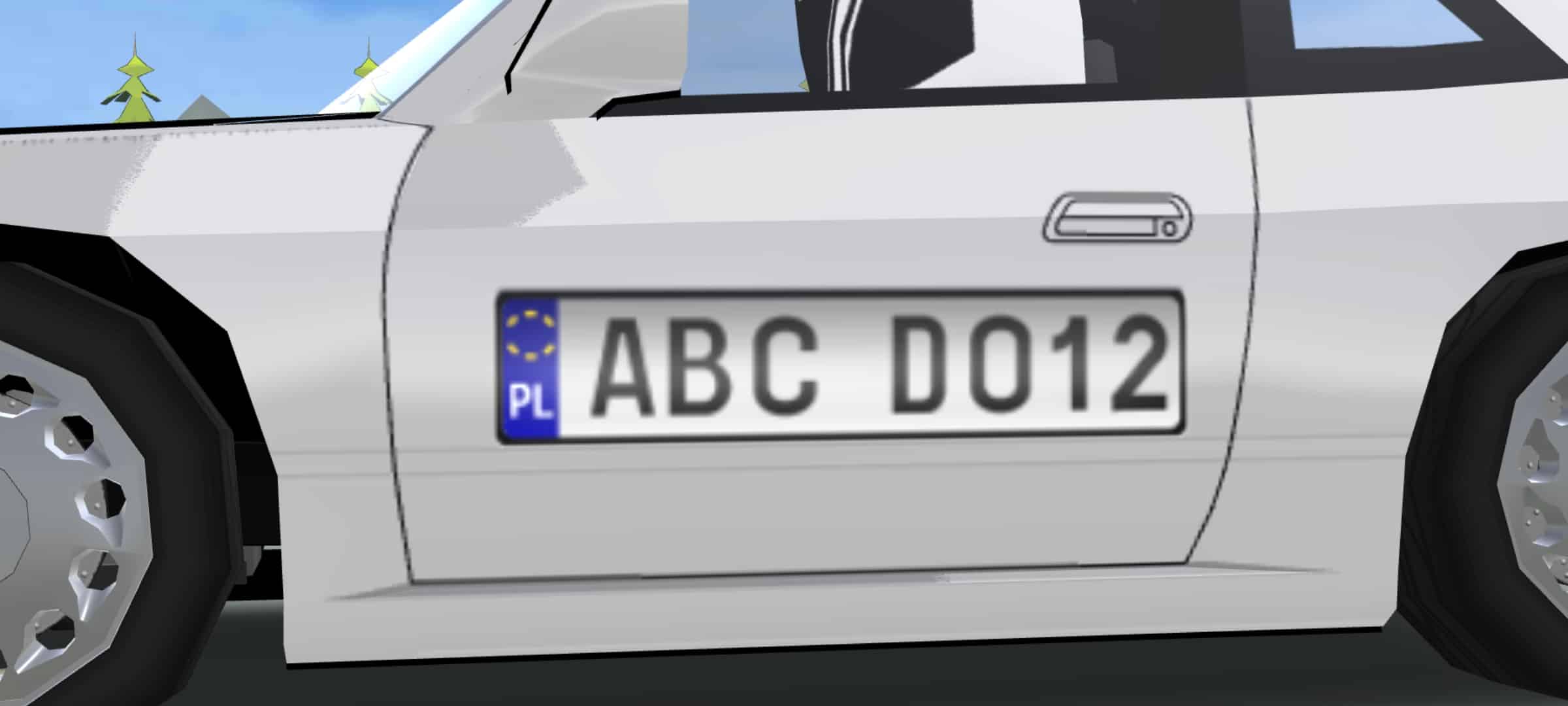 Polish license plate Livery