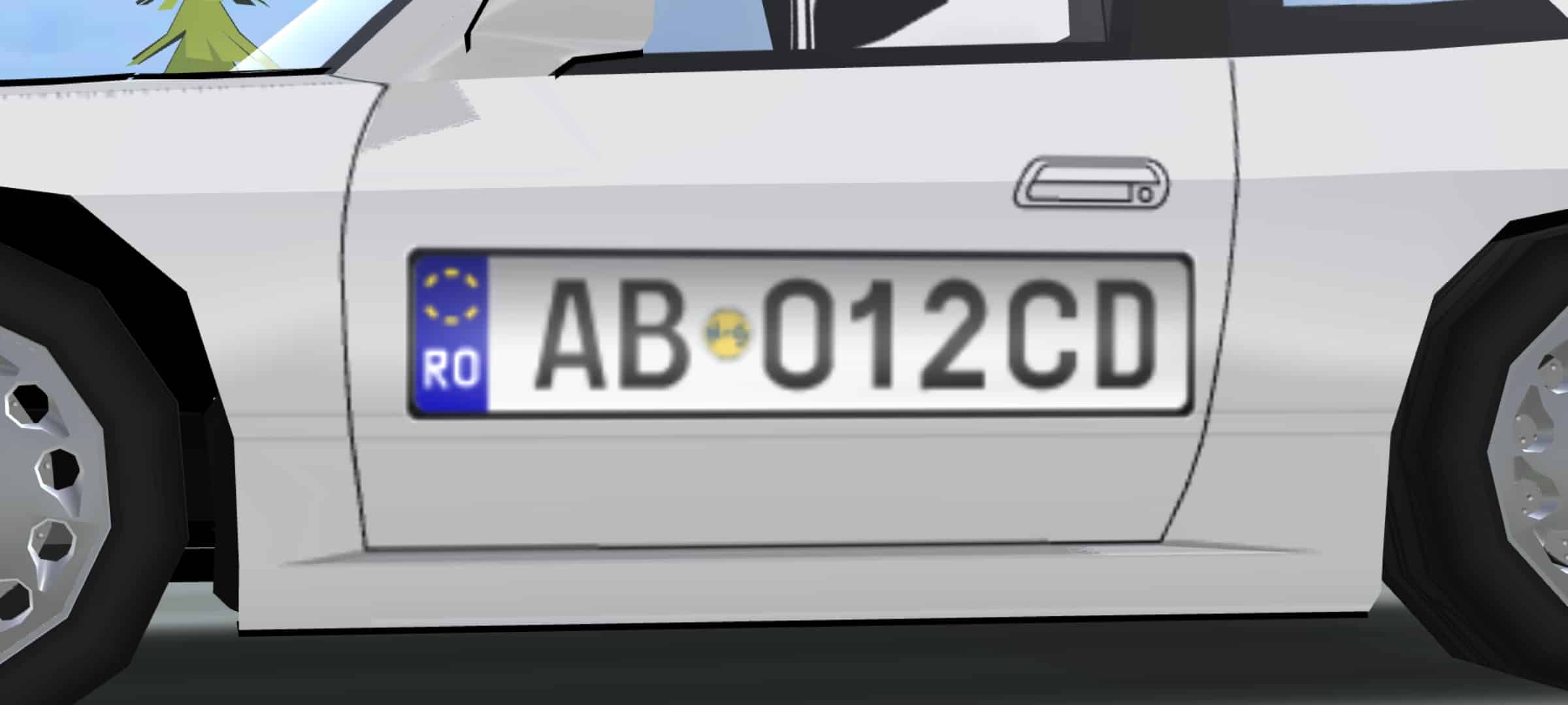Romanian license plate Livery