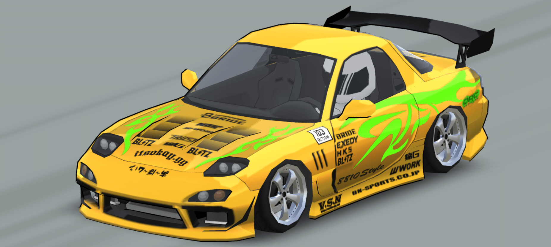 RX7 flame and sponsors Livery - Image 1