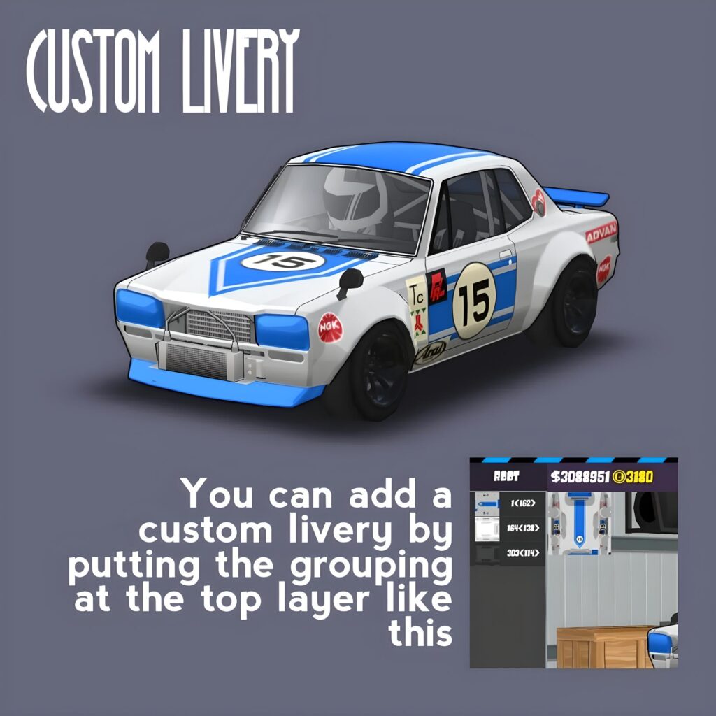 Skyline 2000GT-R (Hakosuka) Shading Pack Livery - screenshot 4