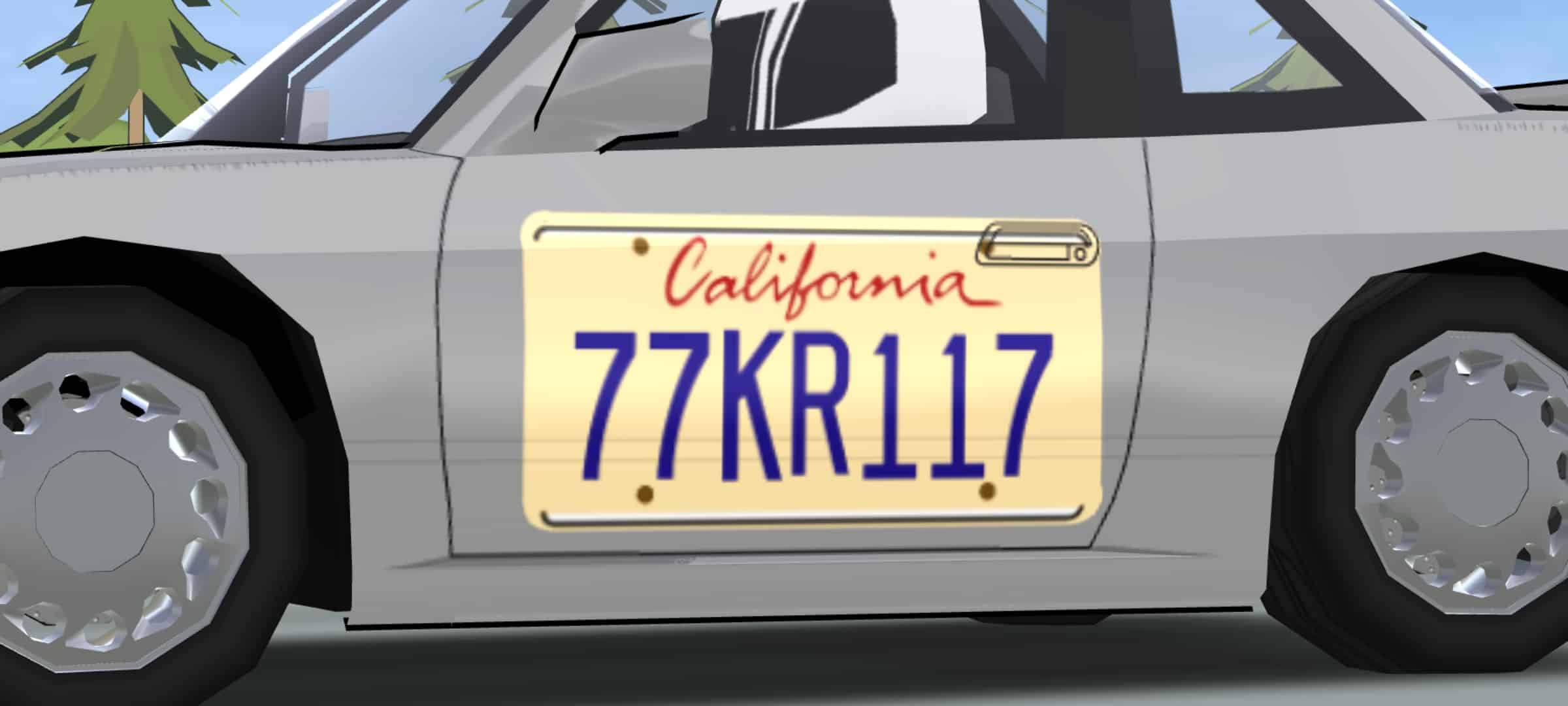 California license plate Livery - Image 1