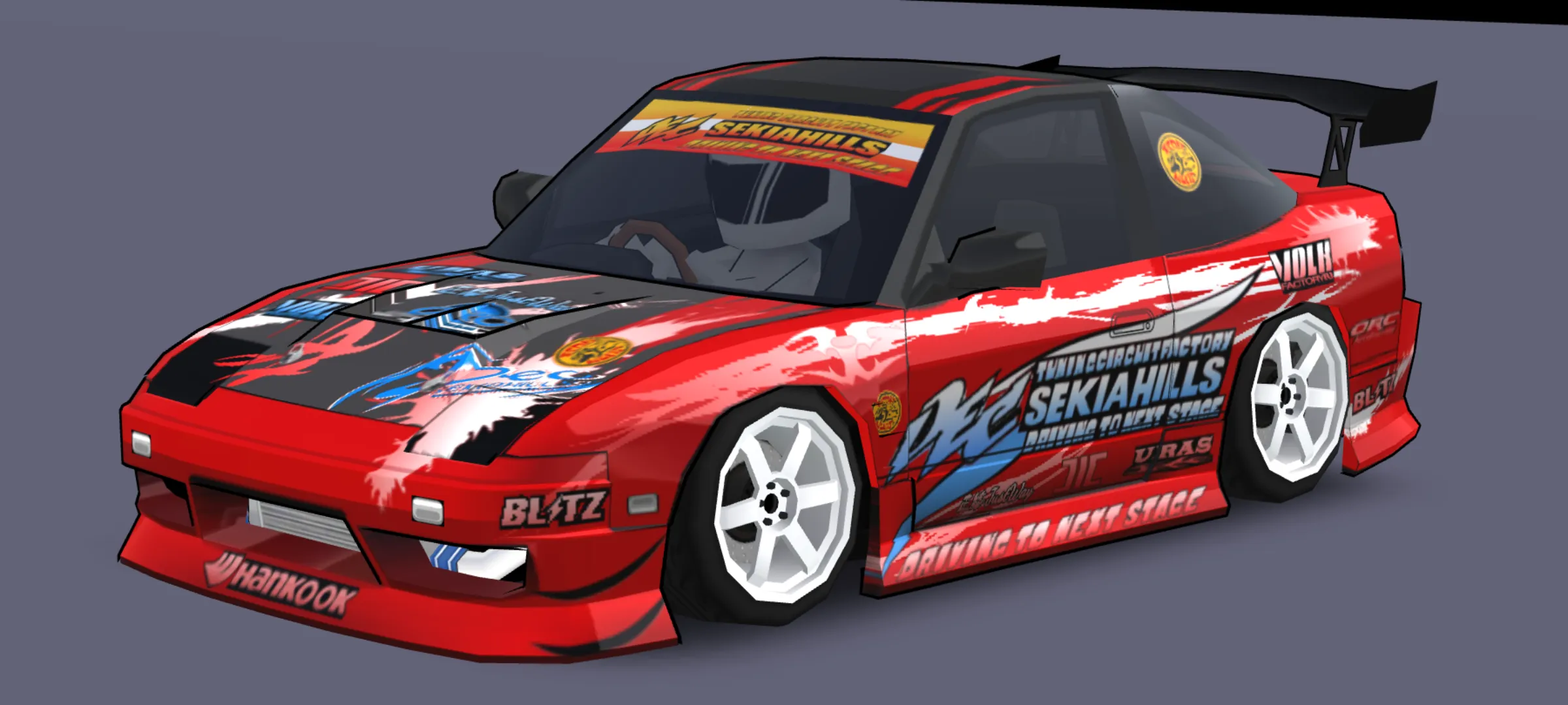 Red And White Sekia 180SX Livery - Image 1